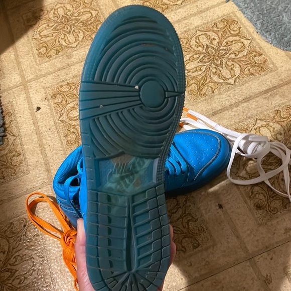 Jordan 1 Retro High Gatorade Blue Lagoon, Size 6Y Style - Picture 4 of 6